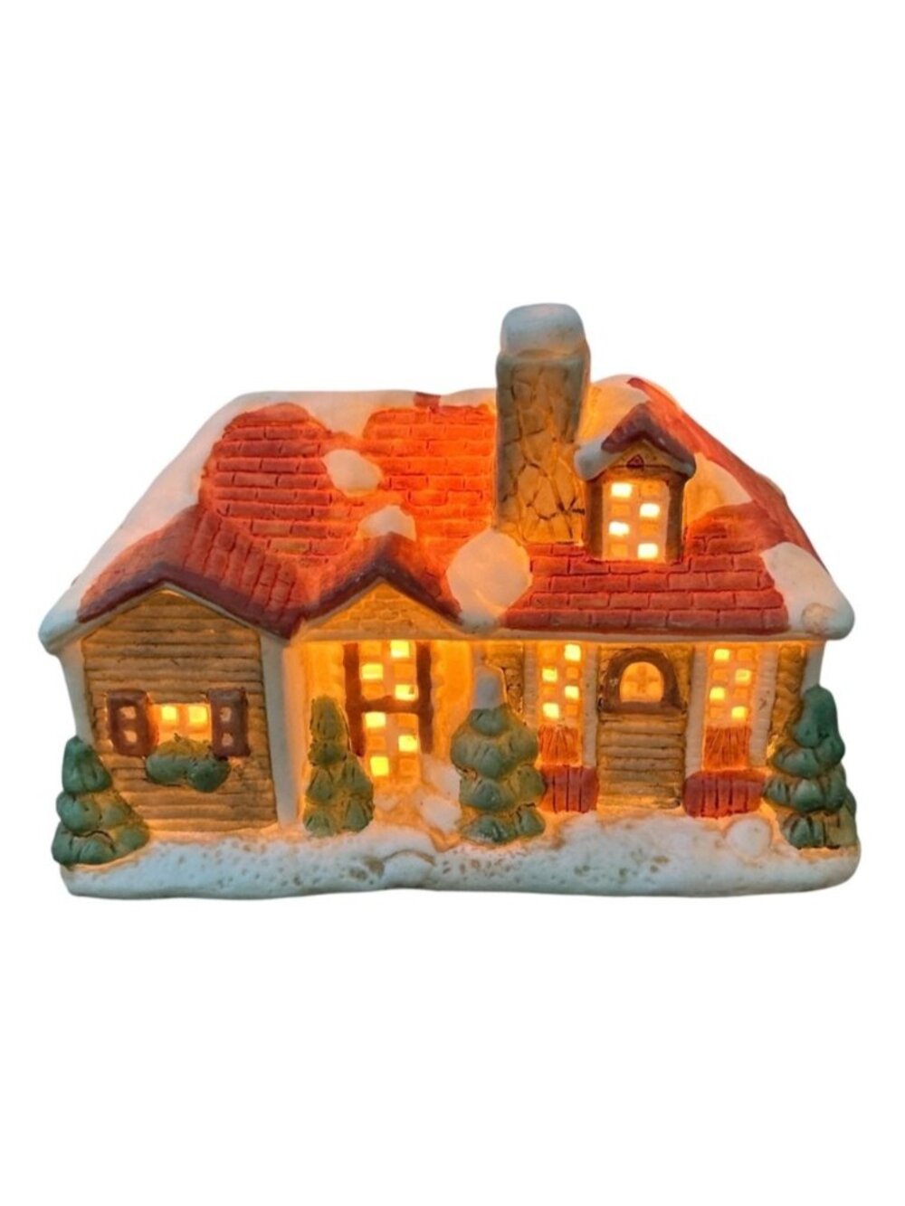Vintage Lighted House American MCM Porcelain Hand Painted Christmas Holiday 1993 - Picture 16 of 16